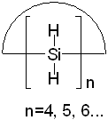 Cyclopentasilane, 50wt.% in Cyclohexane(or Toluene) 구조식, H10Si5