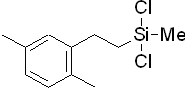 2,2-Dichloro-4-(2,5-dimethylphenyl)-2-silabutane 구조식, C11H16Cl2Si