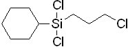Chloropropylcyclohexyldichlorosilane 구조식, C9H17Cl3Si