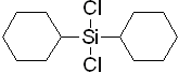 Dicyclohexyldichlorosilane 구조식, CAS 18035-74-0, C12H22Cl2Si