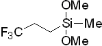 3,3,3-Trifluoropropylmethyldimethoxysilane 구조식, C8H19F3O2Si