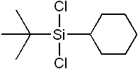 t-Butylcyclohexyldichlorosilane 구조식, C10H20Cl2Si