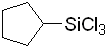 Cyclopentyltrichlorosilane 구조식, CAS 14579-03-4, C5H9Cl3Si