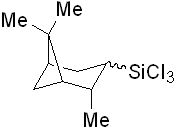 3-Trichlorosilyl-2,6,6-trimethylbicyclo[3,1,1]heptane 구조식, C10H17Cl3Si
