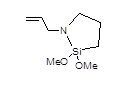 N-Allyl-aza-2,2-dimethoxysilacyclopentane 구조식, CAS 618914-49-1, C8H17NO2Si