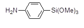 p-Aminophenyltrimethoxysilane,90% (Contains other isomers) 구조식, CAS 33976-43-1, C9H15NO3Si