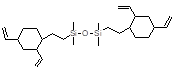 Bis[2-(1,3-divinyl)cyclohexylethyl]-1,1,3,3-tetramethyldisiloxane 구조식, C28H50OSi2