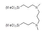 Bis[N-(3-trimethoxysilyl)propyl-N-methylamino]propane 구조식, C17H42N2O6Si2