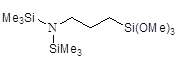 N,N-Bis(trimethylsilyl)-3-aminopropyltrimethoxysilane 구조식, CAS 165181-43-1, C12H33NO3Si3