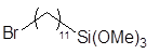 11-Bromoundecyltrimethoxysilane 구조식, CAS 17947-99-8, C14H31BrO3Si