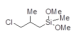 3-Chloroisobutylmethyldimethoxysilane 구조식, C7H17ClO2Si