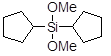 Dicyclopentyldimethoxysilane 구조식, CAS 126990-35-0, C12H24O2Si