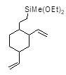 2-(2,4-Divinyl)cyclohexylethylmethyldiethoxysilane (isomeric mixture) 구조식, C17H32O2Si