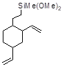 2-(2,4-Divinyl)cyclohexylethylmethyldimethoxysilane (isomeric mixture) 구조식, C15H28O2Si