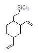 2-(2.4-Divinyl)cyclohexylethyltrichlorosilane (isomeric mixture) 구조식, C12H19Cl3Si