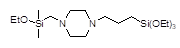 1-[(Ethoxydimethylsilyl)methyl]-4-[3-(triethoxysilyl)propyl]piperazine,>90% 구조식, C18H42N2O4Si2