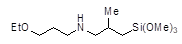 3-[N-(3-Ethoxypropyl)amino]-(2-methyl)propyltrimethoxysilane 구조식, C12H29NO4Si