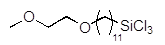 11-(2-Methoxyethoxy)undecyltrichlorosilane 구조식, CAS 943349-49-3, C14H29Cl3O2Si