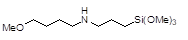 3-[N-(4-Methoxybutyl)amino]propyltrimethoxysilane 구조식, CAS 2097690-45-2, C11H27NO4Si