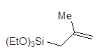 2-Methyl-2-propenyltriethoxysilane 구조식, CAS 17963-05-2, C10H22O3Si