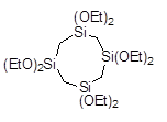 1,1,3,3,5,5,7,7-Octaethoxy-1,3,5,7-tetrasilacyclooctane 구조식, C20H48O8Si4