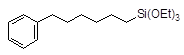 6-Phenylhexyltriethoxysilane 구조식, C18H32O3Si