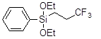 3,3,3-Trifluoropropylphenyldiethoxysilane 구조식, CAS 28885-84-9, C13H19F3O2Si