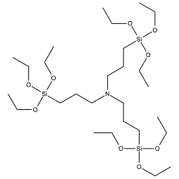 N,N,N-Tris[3-(triethoxysilyl)propyl]amine,tech-95 구조식, CAS 18784-74-2, C27H63NO9Si3