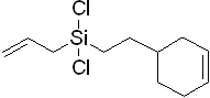 4,4-Dichloro-6-(3-cyclohexenyl)-4-sila-1-hexene 구조식, CAS 168270-65-3, C11H18Cl2Si