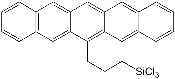 6-(3-trichlorosilylpropyl)pentacene (mixture of isomer) 구조식, C25H19Cl3Si