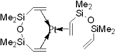 Platinum-1,3-divinyl-1,1,3,3-tetramethyl-disiloxane-complex(Karstedt catalyst) in T8230.4 구조식, CAS 68478-92-2
