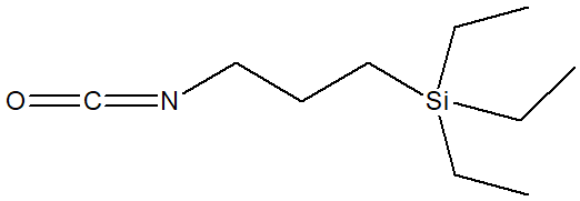 3-Isocyanatopropyltriethylsilane 구조식, CAS 17067-62-8, C10H21NOSi