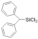 (Diphenylmethyl)trichlorosilane 구조식, CAS 18089-94-6, C13H11Cl3Si
