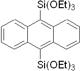 9,10-Bis(triethoxysilyl)anthracene 구조식, CAS 132877-71-5, C26H28O6Si2