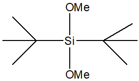 Di(t-butyl)dimethoxysilane 구조식, CAS 79866-98-1, C10H24O2Si