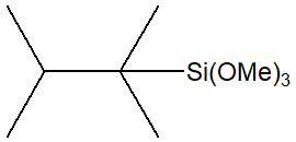 (2,3-Dimethylbutan-2-yl)trimethoxysilane 구조식, CAS 142877-45-0, C9H22O3Si