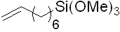 7-Octenyltrimethoxysilane 구조식, CAS 52217-57-9, C11H24O3Si