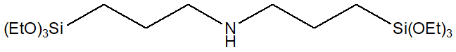 Bis(3-Triethoxysilylpropyl)amine 구조식, CAS 13497-18-2, C18H43NO6Si2