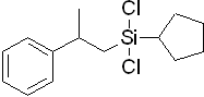 1,1-Dichloro-1-cyclopentyl-3-phenyl-1-silabutane 구조식, CAS 245680-88-0, C14H20Cl2Si