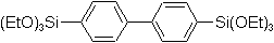 4,4’-Bis(triethoxysilyl)biphenyl 구조식, CAS 123640-93-7, C24H38O6Si2