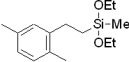 2,2-Diethoxy-4-(2,5-dimethylphenyl)-2-silabutane 구조식, C15H26O2Si
