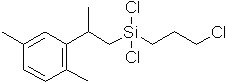 4,4,7-Trichloro-2-(2,5-dimethylphenyl)-4-silaheptane 구조식, CAS 163710-63-2, C14H21Cl3Si