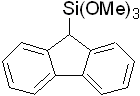 (9-Fluorenyl)trimethoxysilane 구조식, C16H18O3Si