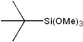 t-Butyltrimethoxysilane 구조식, CAS 18395-29-4, C7H18O3Si