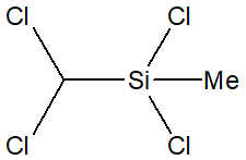 (Dichloromethyl)methyldichlorosilane 구조식, CAS 1558-31-2, C2H4Cl4Si