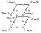 Octakis(tetramethylammonium)-T8-silsesquioxane, hydrate 구조식, CAS 69667-29-4, C32H96N4O16Si8·xH2O