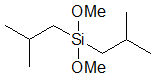DIISOBUTYLDIMETHOXYSILANE 구조식, CAS 17980-32-4, C10H24O2Si