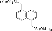 1,5-Bis(trimethoxysilylmethyl)naphthalene 구조식, C13H23O6Si2