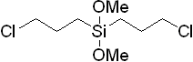 Bis(3-chloropropyl)dimethoxysilane 구조식, C8H18Cl2O2Si