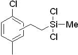 2,2-Dichloro-4-(p-chlorotolyl)-2-silabutane, 98% (mixture of isomers) 구조식, C10H13Cl3Si